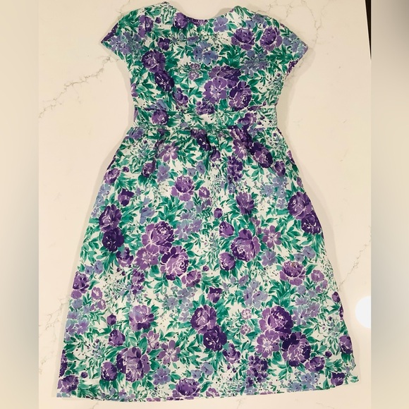 Dresses & Skirts - Floral Purple & Green Dress